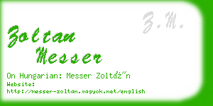 zoltan messer business card